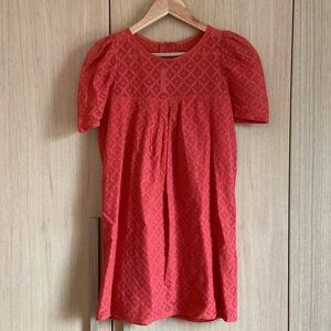 Mini puff sleeve coral lace dress from Sessun